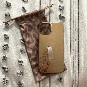 Iphone 14 Gold Leopard Loopy Case